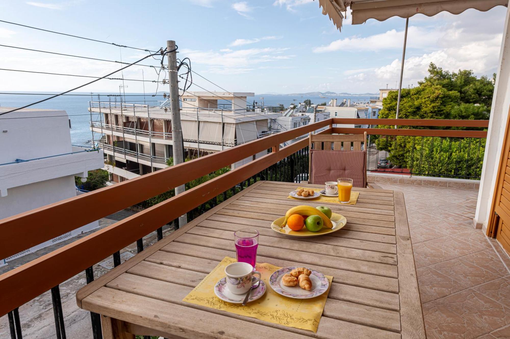 Sea View Apartment 100M From The Beach Saronida Zewnętrze zdjęcie