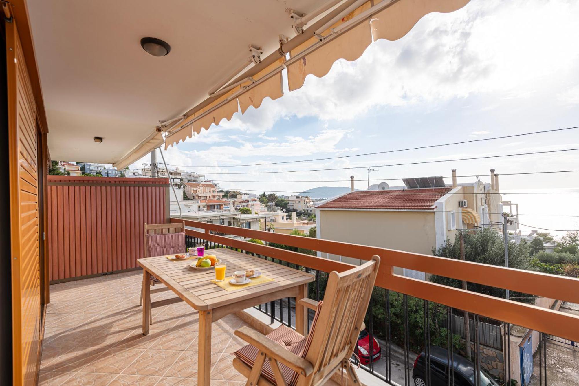 Sea View Apartment 100M From The Beach Saronida Zewnętrze zdjęcie