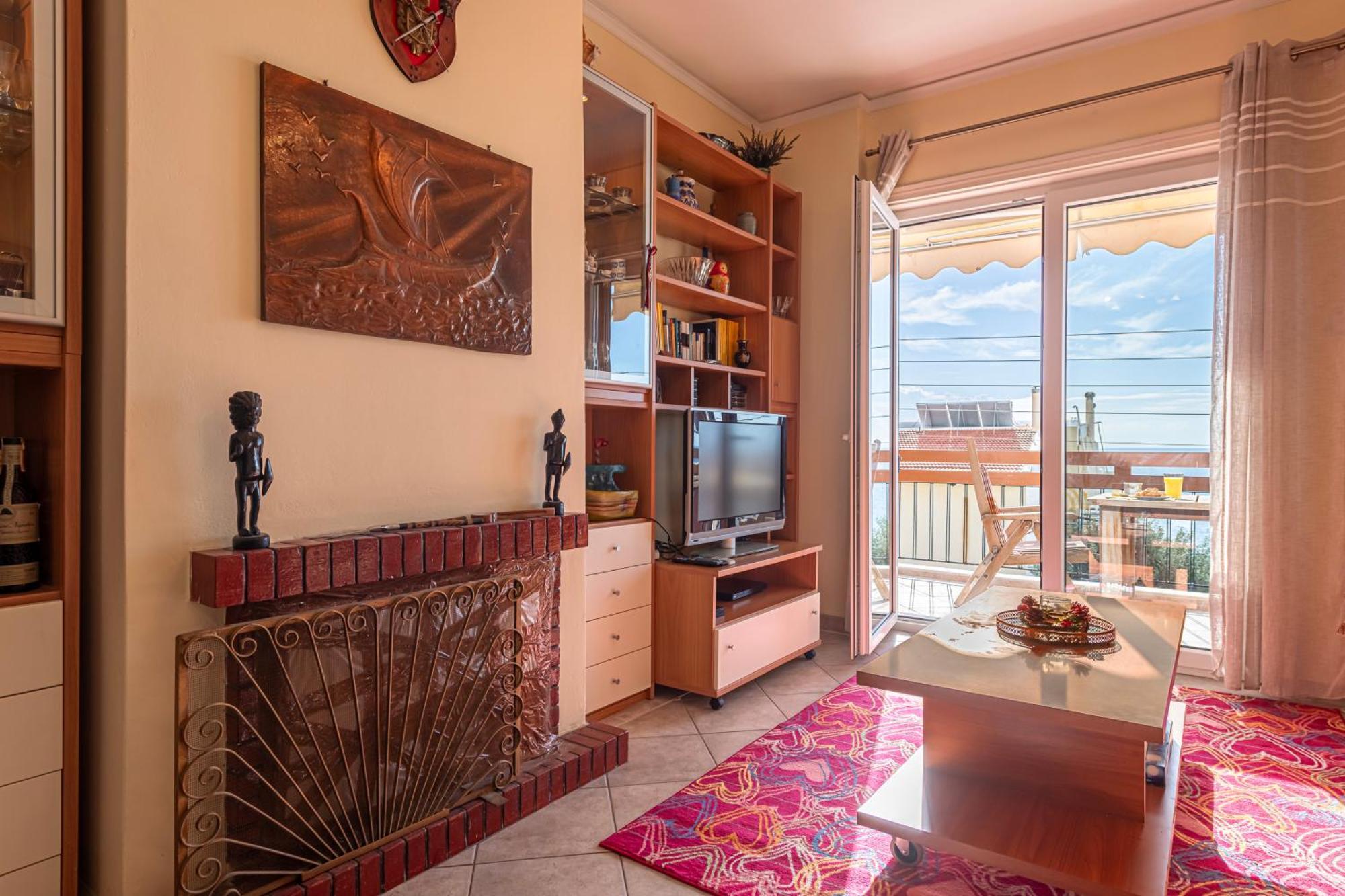 Sea View Apartment 100M From The Beach Saronida Zewnętrze zdjęcie